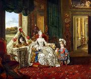 Johann Zoffany Queen Charlotte at her Dressing Table (mk25) oil on canvas